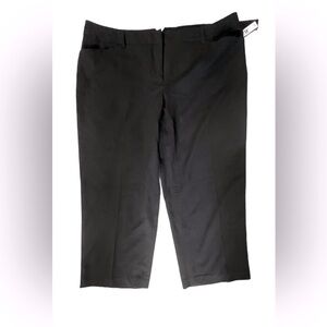 NWT AB Studio Capri Trouser Pants, Size 14, Black